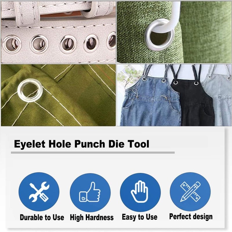 Utoolmart Eyelet Hole Punch Die Tool, 17mm Grommet Setter Hollow Punch for Leather Craft Clothing Handbag Fabric Curtain Jacket Rivet Setter (1400#) - Image 5