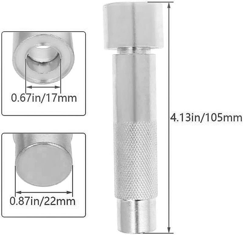 Utoolmart Eyelet Hole Punch Die Tool, 17mm Grommet Setter Hollow Punch for Leather Craft Clothing Handbag Fabric Curtain Jacket Rivet Setter (1400#) - Image 2