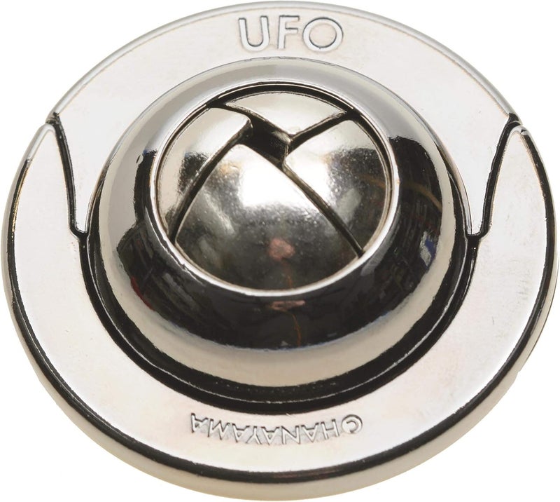 Bepuzzled UFO Hanayama Brain Teaser Puzzle New 2019 Release Level 4 Difficulty Rating RED Velveteen Drawstring Pouch Bundled  - Image 4
