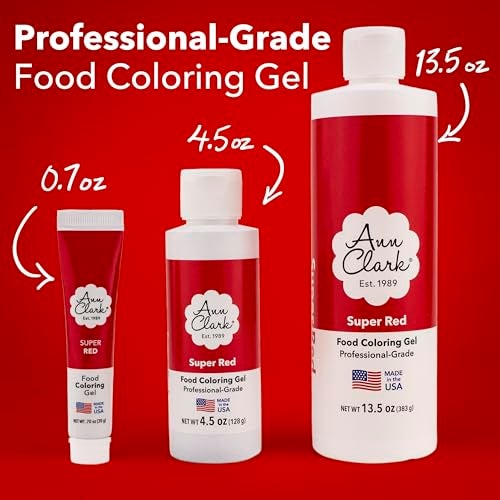 Ann Clark Cookie Cutters Ann Clark Super Red Food Coloring Gel 70 oz Professional Grade Made in USA - Image 5