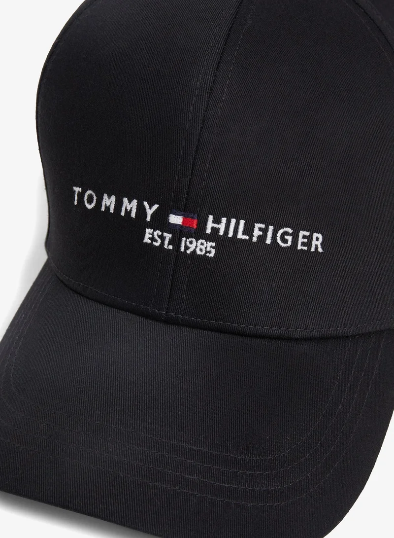Tommy Hilfiger Black Established Curve Peak Cap  | Best Price UAE