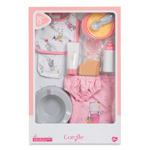 Corolle - Large Accessories Set for Mon Premier Poupon 12" Baby Dolls, 11-Piece Set Includes Bottle, Bib, Diaper, Potty, Pacifier, Tote Bag and More - Image 5