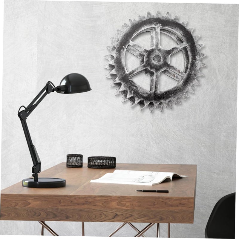 ABOOFAN Retro Industrial Wall Decor Wooden Gear Art Boho Hanging Decor for Home - Image 3
