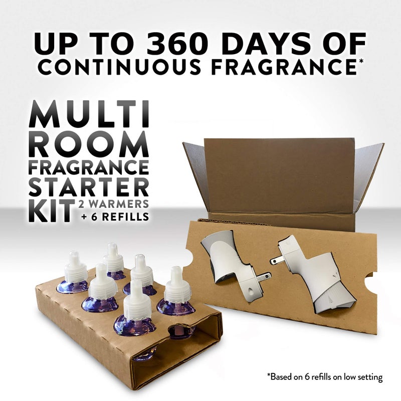 Air Wick Plug in Scented Oil Starter Kit, 2 Warmers + 6 Refills, Lavender & Chamomile, Eco Friendly, Essential Oils, Air Freshener - Image 3