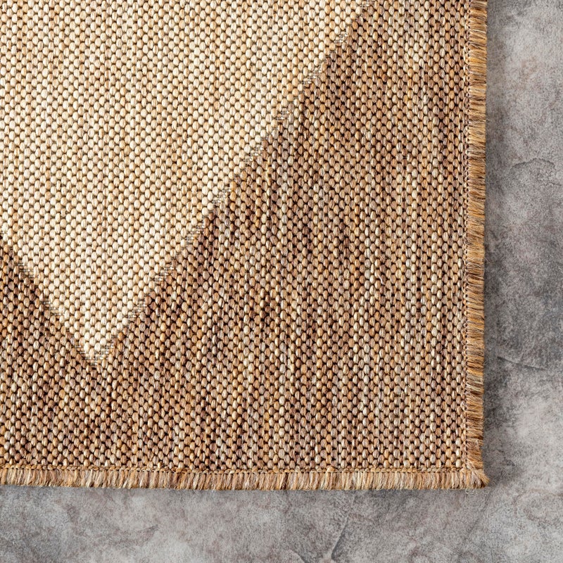 nuLOOM Outdoor Performance Collection Sabina Brown/Ivory, 8' x 10', Soft and Cozy, High Traffic, Stain Resistant, Easy Clean, Durable Area Rug for Indoor/Outdoor Patio, Deck, Porch, Garden, Courtyard - Image 4