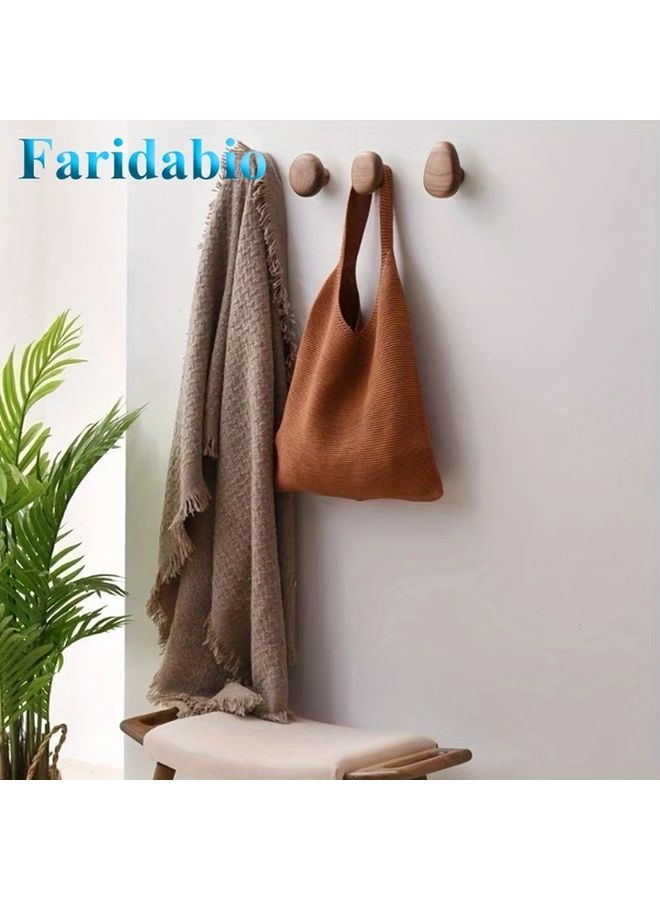 Nordic Creative Pebble Design Cabinet Door Handles Beech Color 4pcs Set - Image 4