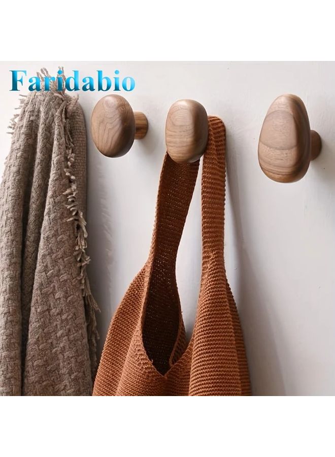 Nordic Creative Pebble Design Cabinet Door Handles Beech Color 4pcs Set - Image 2