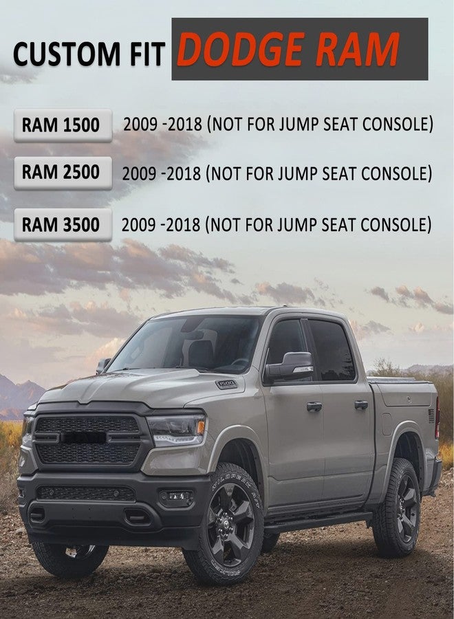 GIANT PANDA Center Console Cover Armrest Cover Cushion Fits Dodge RAM 1500 2500 3500 2009 2010 2011 2012 2013 2014 2015 2016 2017 2018, Scratch Resistant and Waterproof, Black … - Image 2