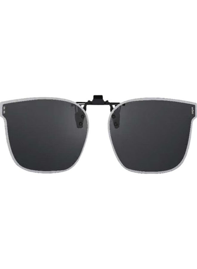 Polarized Sunglasses Clip-On, Flip-Up, For Men, Outdoor Fishing, Driving, Instantly Converts To Myopia, For Women, 8014A Gr