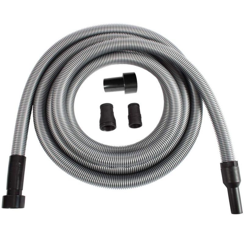 Cen-Tec Systems 94115 Premium 20 Ft. Shop Vacuum Hose with Power Tool Adapter Set Silver - Image 1
