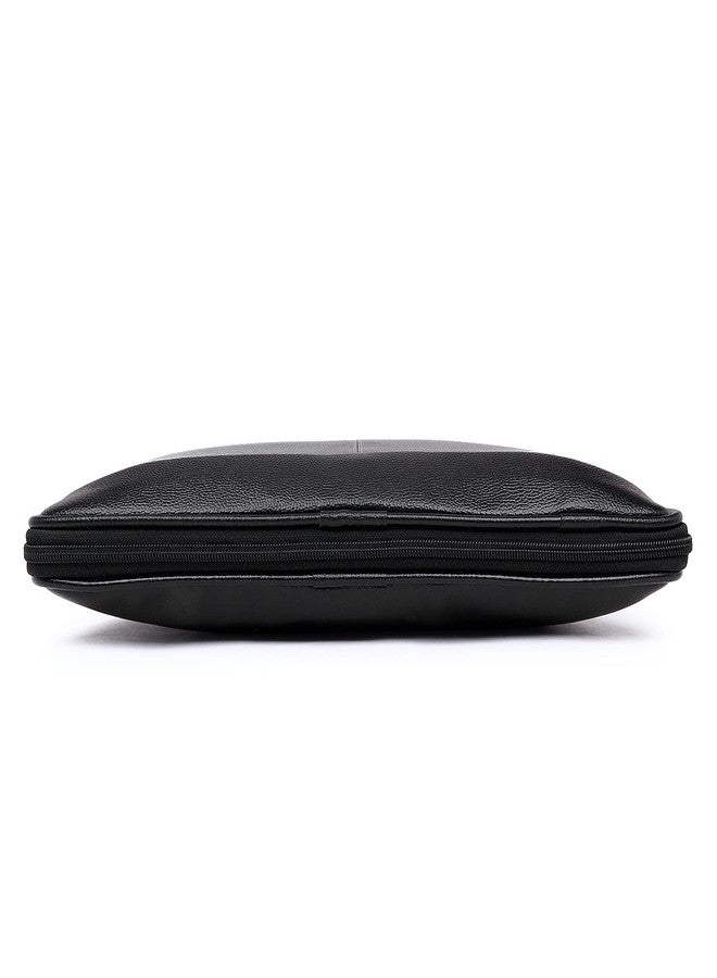 digNity Men's Black Synthetic Leather Briefcase Best Laptop Messenger Bag Satchel for Men (Black) - Image 5