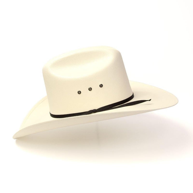 Western Express Natural Straw Cowboy Hat - Cattleman Style with Black Band | Cowboy & Cowgirl Hats for Men & Women (US, Alpha, Small, Medium, Off-White) - Image 5
