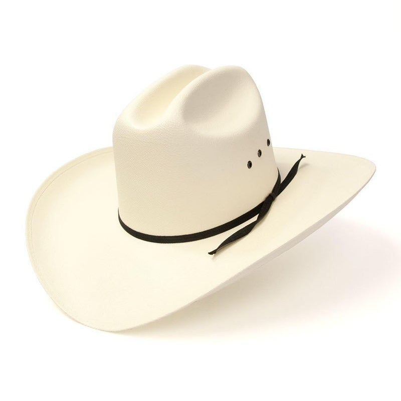 Western Express Natural Straw Cowboy Hat - Cattleman Style with Black Band | Cowboy & Cowgirl Hats for Men & Women (US, Alpha, Small, Medium, Off-White) - Image 1