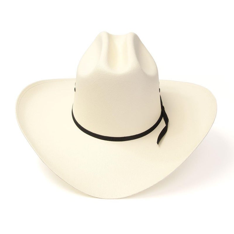 Western Express Natural Straw Cowboy Hat - Cattleman Style with Black Band | Cowboy & Cowgirl Hats for Men & Women (US, Alpha, Small, Medium, Off-White) - Image 4
