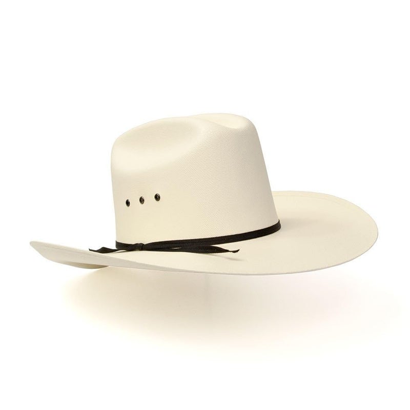 Western Express Natural Straw Cowboy Hat - Cattleman Style with Black Band | Cowboy & Cowgirl Hats for Men & Women (US, Alpha, Small, Medium, Off-White) - Image 3