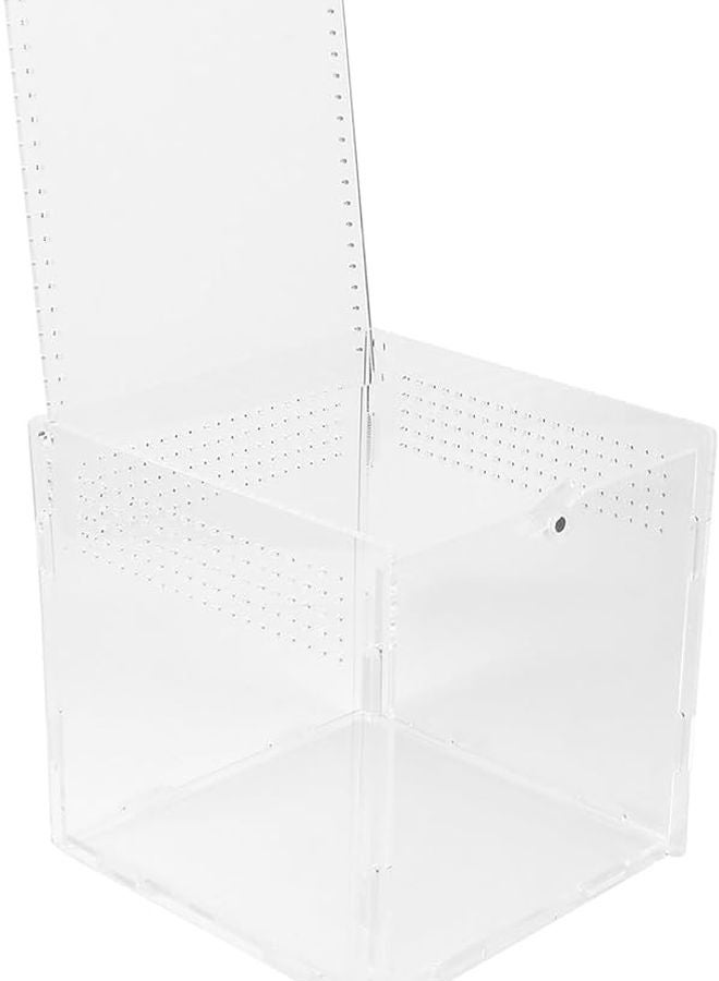 صندوق تغذية الزواحف الشفاف من الأكريليك للعناكب وأبو بريص والثعابين - Image 2