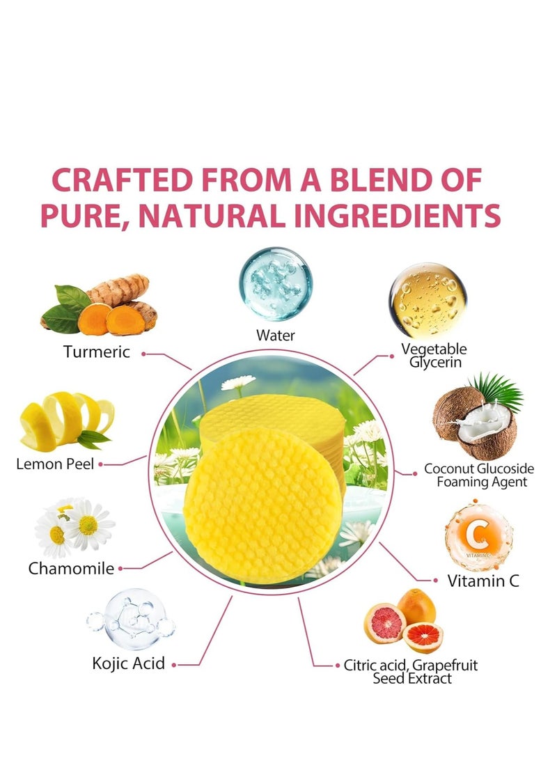 KOJIC ACID Turmeric Cleansing Pads, Kojic Acid and Turmeric Cleansing Pads for Face and Body Remove Excess Keratin,Reduce black spots and cleanse the skin 40PCS  - Image 5