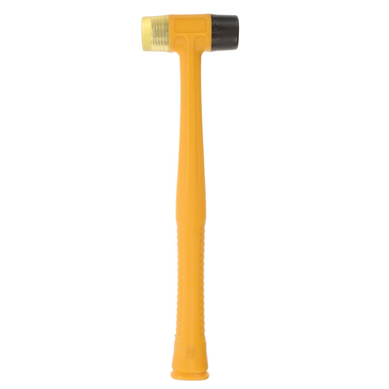 Double Head Plastic Mallet Hammer For Tapping Installation Jewelry Leather Woodworking Yellow Handle - Image 2