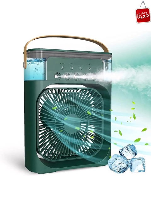Mini Air Cooling Fan with 500ml Water Tank 3 Wind Modes 3 Spray Modes 7 Colors USB Rechargeable