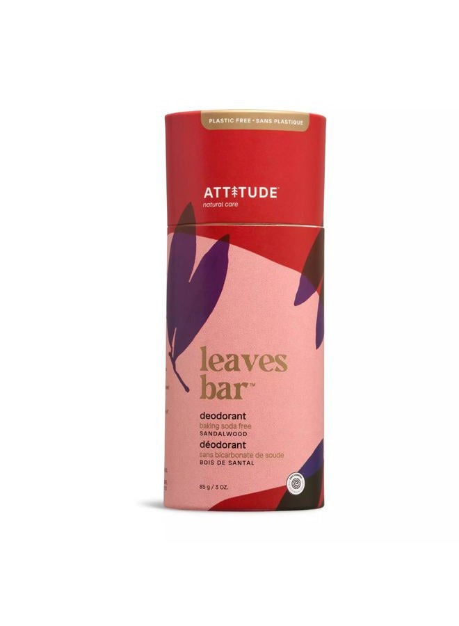Attitude Natural Deodorant, Aluminum-free, Odor Control & Long Lasting, Nourishing Ingredients, Castor and Jojoba Oils, Baking Soda-free, EWG Verified, For Men and Women, Sandalwood, 3 Oz - Image 1