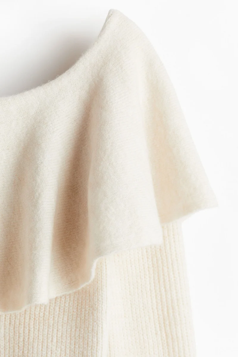 H&M Flounced Off-The-Shoulder Jumper