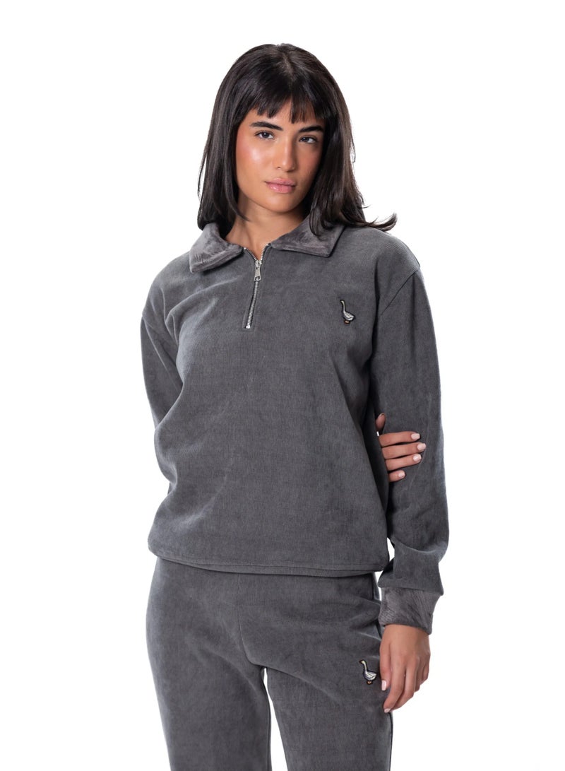 Naughty Goose The Goose Silver Quarter Zip - Image 5