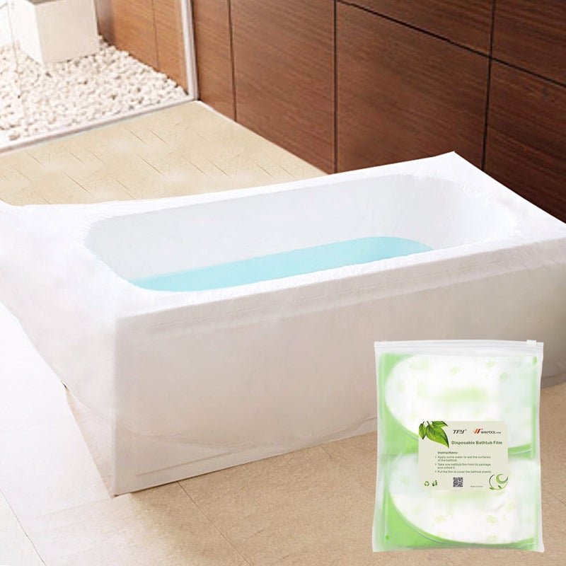 TFY Ultra Large Disposable Film Bathtub Lining Bags for Salon, Household and Hotel Bath Tubs (86 Inch x 47 Inch) - 5 pieces (Individual Package) - Image 4