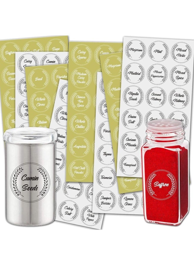 Premify White & Black Spice Labels Preprinted, 144 Waterproof Spice Labels Stickers for Kitchen Organization Label Stickers for Spice Jars, Mason Jars, Containers, Herb Labels - Image 5