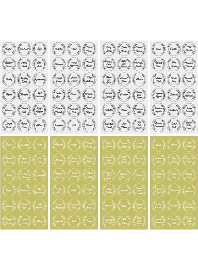 Premify White & Black Spice Labels Preprinted, 144 Waterproof Spice Labels Stickers for Kitchen Organization Label Stickers for Spice Jars, Mason Jars, Containers, Herb Labels - Image 3