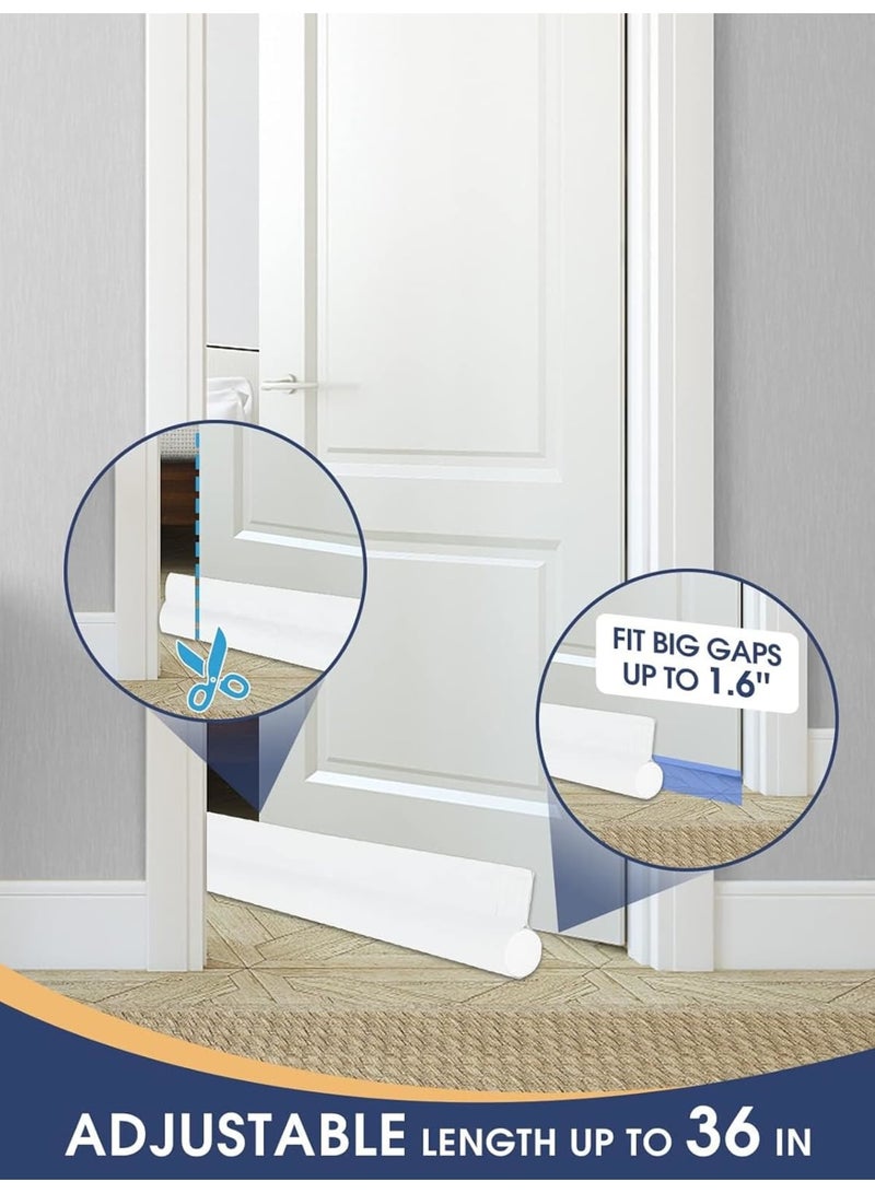SOLARAE Door Draft Stopper, Draft Stopper for Bottom of door 36inch, Adjustable Door Soundproofing Sweep Noise Blocker for Interior Exterior Doors - Image 5