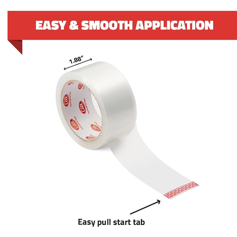Simply Cool Packing Tape 18 Rolls, Clear Heavy Duty Shipping & Packaging Tape for Boxes, Moving, Mailing & Storage â€“ Strong, 1.88â€ Wide x 60 Yards Per Roll, 1080 Yards Total - Image 5