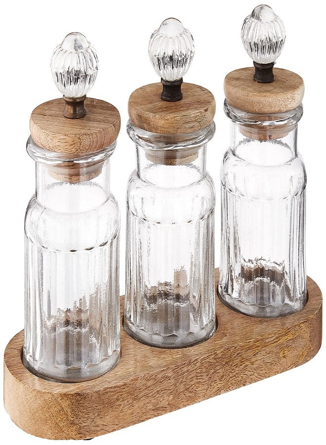 mud pie Knob Glass Condiment Set - Image 1