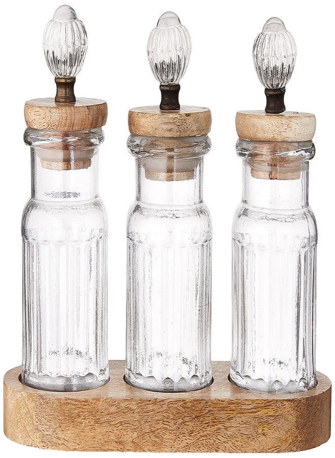 mud pie Knob Glass Condiment Set - Image 2