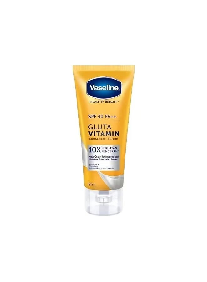 Vaseline Gluta Vitamin Sunscreen Serum SPF 30 PA++ | Hydrating Lightweight UV Lotion for Smooth Skin | 180 ml