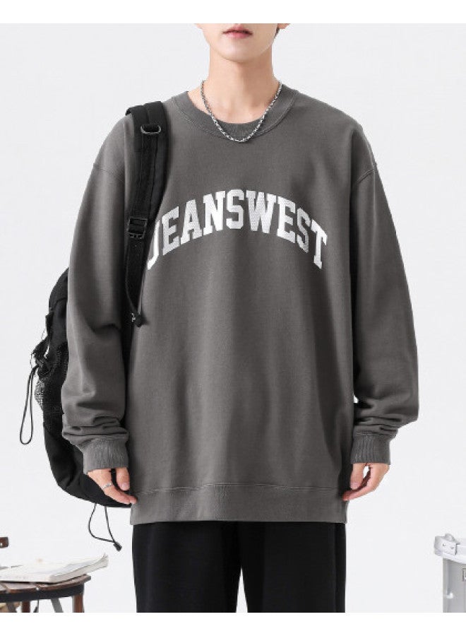 Jeanswest Youth Hoodie Men's High School Student Top Loose Round Neck Sweatshirt Men's Casual Long Sleeve Hoodies For Spring And Autumn - Image 1