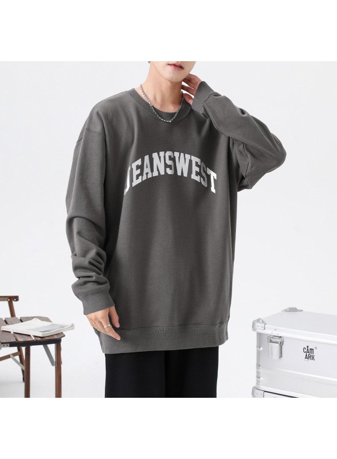 Jeanswest Youth Hoodie Men's High School Student Top Loose Round Neck Sweatshirt Men's Casual Long Sleeve Hoodies For Spring And Autumn - Image 5