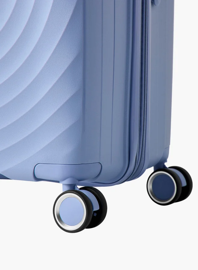 Wave Textured Hardcase Trolley Bag with Retractable Handle - 28 Inches Check-in Bag 28-L - Check-In