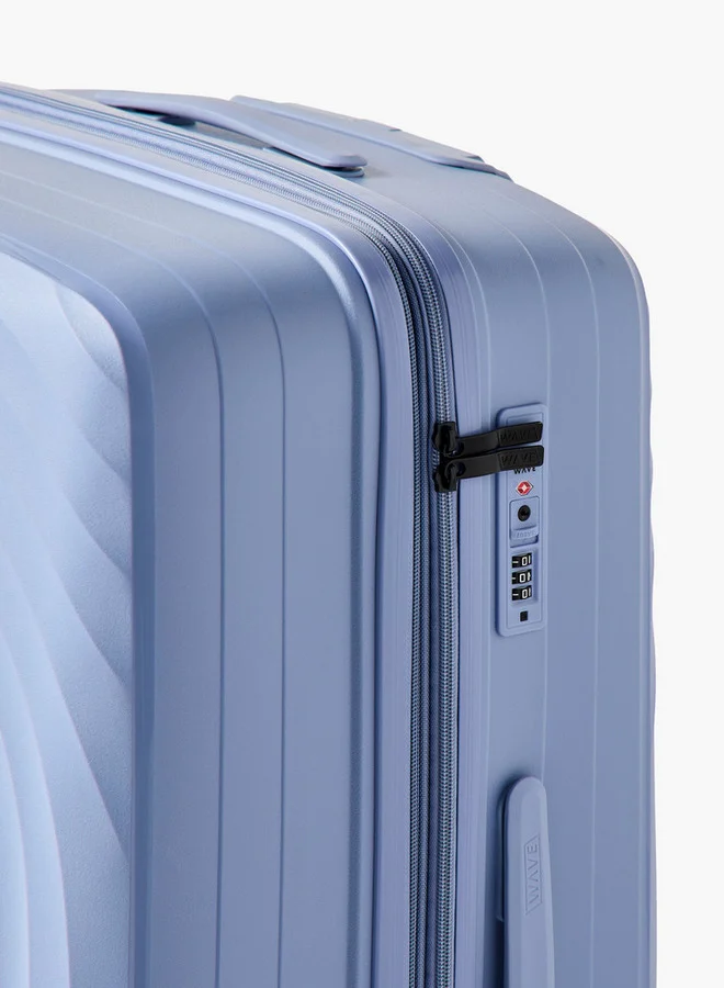 Wave Textured Hardcase Trolley Bag with Retractable Handle - 28 Inches Check-in Bag 28-L - Check-In