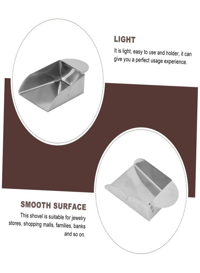 SUPVOX 2Pcs Earless Steel Shovel Bead Scoop Tool for Jewelry Making Gem and Gold Powder Sorting Mini Gemstone Spade - Image 3