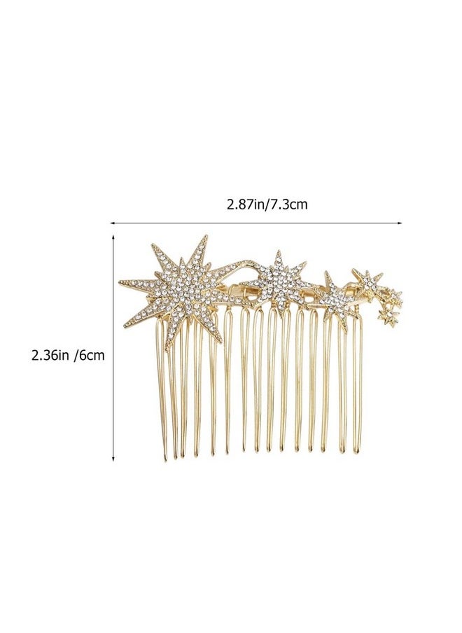 Beaupretty - Beaupretty Snowflake Rhinestone Clips for Bridal Hair Decor - Silver Metal Hair Combs for Wedding - Image 1