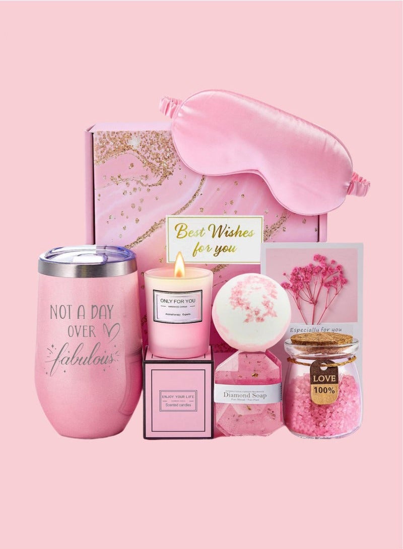 Arabest Pink Luxury Gift Box for Women - Birthday Gifts for Her, Mother's Day & Eid Gift Basket for Sister/Mom/Wife/Girlfriend/BFF - Premium Women's Gift Set for Ramadan & Iftar - Image 1