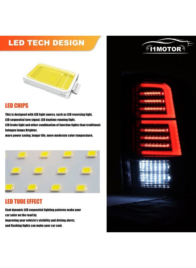 I1MOTOR مصابيح خلفية LED كاملة لسيارة دودج رام 1500 2500 3500 من 2009-2018 - Image 2