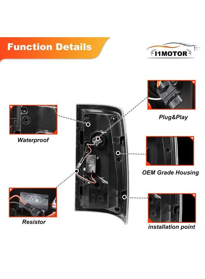 I1MOTOR مصابيح خلفية LED كاملة لسيارة دودج رام 1500 2500 3500 من 2009-2018 - Image 3