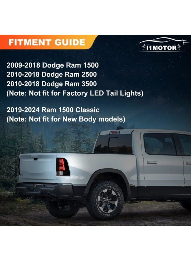 I1MOTOR مصابيح خلفية LED كاملة لسيارة دودج رام 1500 2500 3500 من 2009-2018 - Image 5