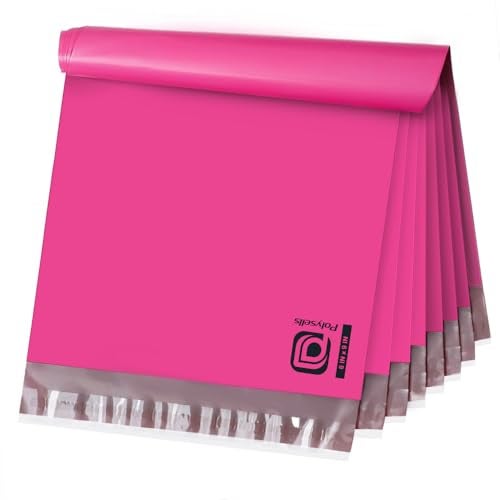 POLYSELLS 200 pcs 6x9 Inches Pink Poly Mailers Shipping Envelopes, Strong Adhesive Sealing, Waterproof, and Tear-resistant Postal Mailing Bags for Small Business, Clothes, Non-Fragile Items - Image 1