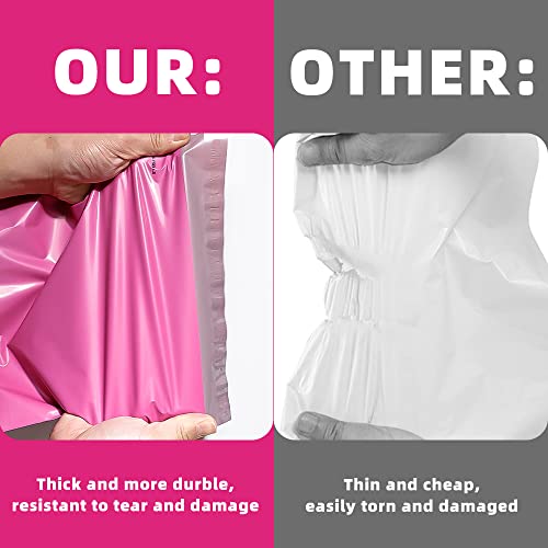 POLYSELLS 200 pcs 6x9 Inches Pink Poly Mailers Shipping Envelopes, Strong Adhesive Sealing, Waterproof, and Tear-resistant Postal Mailing Bags for Small Business, Clothes, Non-Fragile Items - Image 5