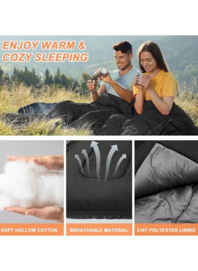 GGEROU Adult Kids Camping Sleeping Bag, Lightweight Portable Sleeping Bags Backpacking Indoor and Outdoor for Hiking Traveling with Storage Bag 10-25℃ 220x150cm  - Image 3
