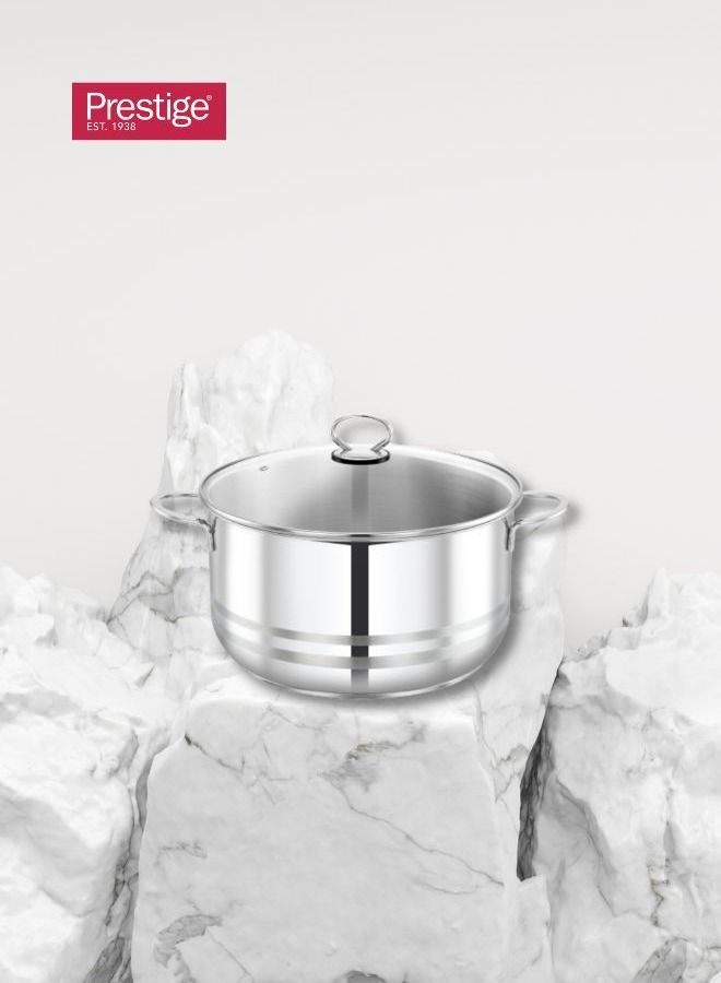 Prestige Stainless Steel 12Pc Cookware Set with Tri Ply SAS Bottom  | Induction Bottom Pots and Pans Set | Cooking Combo Set Model- PR80981 - Image 3