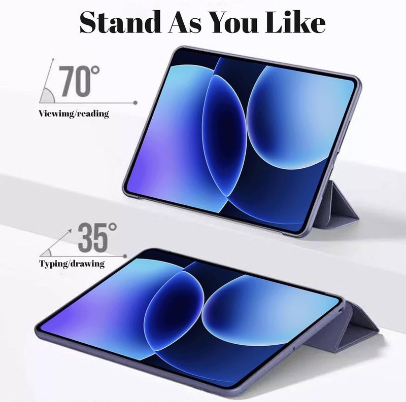 Vurtboly غطاء متوافق مع Xiaomi Pad 8/8 Pro 11.2 بوصة 2026، حافظة رفيعة ثلاثية الطي مقاومة للصدمات من TPU على شكل قرص عسل مع حامل متين وغطاء إيقاظ/إسبات تلقائي لـ Xiaomi Pad 8/8 Pro 11.2 بوصة 2026 (أزرق) - Image 3