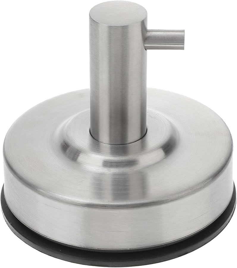 Stainless Steel Suction Cup Hooks 2pcs Set for Shower Towel Holder Bathroom Wall - Image 1